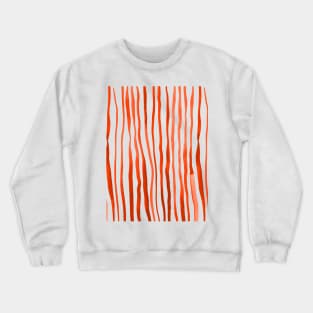 Vertical watercolor lines - orange Crewneck Sweatshirt